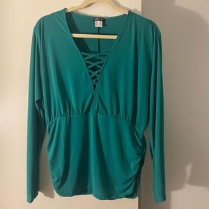 Venus Green Top, XL